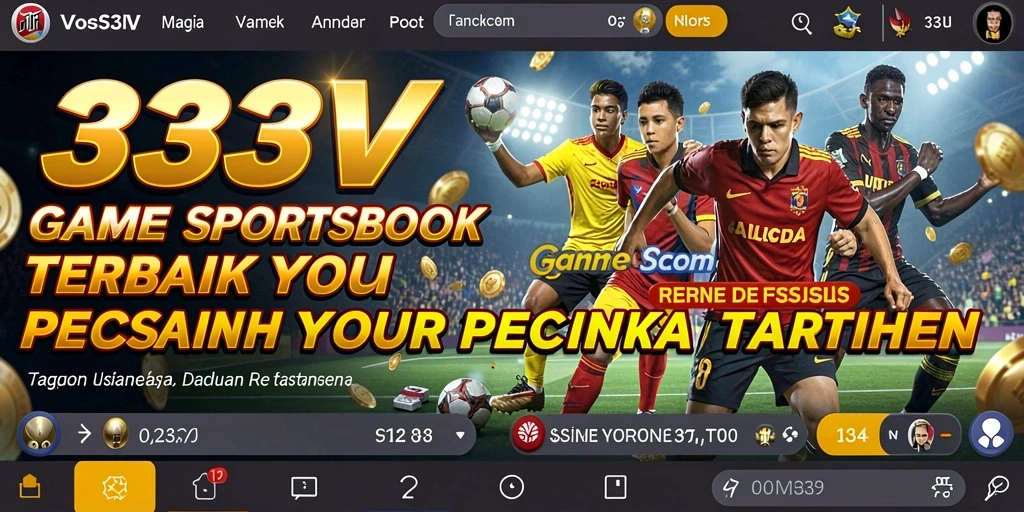 Tampilan screenshot 333V menampilkan pengalaman taruhan seru di Sportsbook.