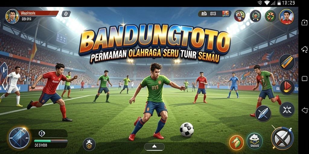 Tampilan screenshot utama BANDUNGTOTO menampilkan aksi seru dalam permainan olahraga.