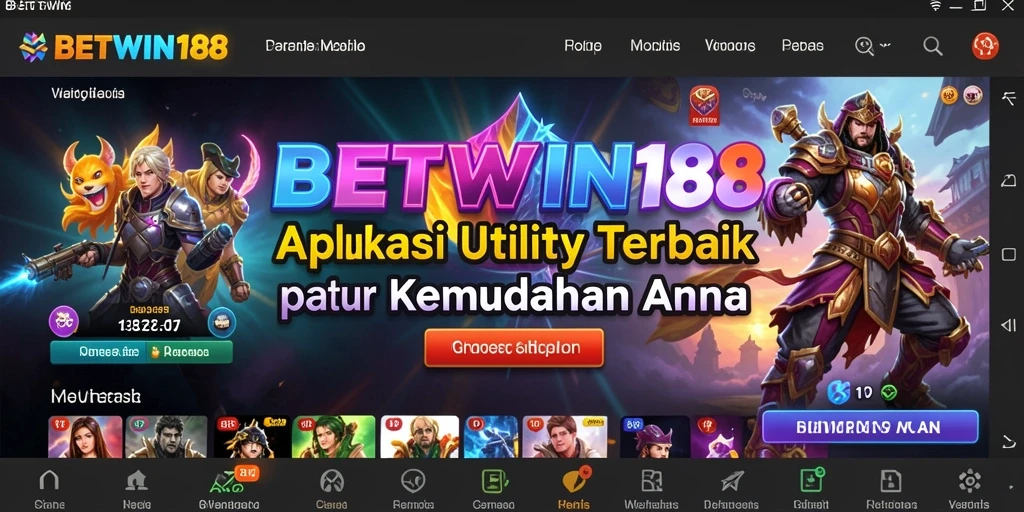 Tampilan antarmuka utama BETWIN188 dengan fitur intuitif.