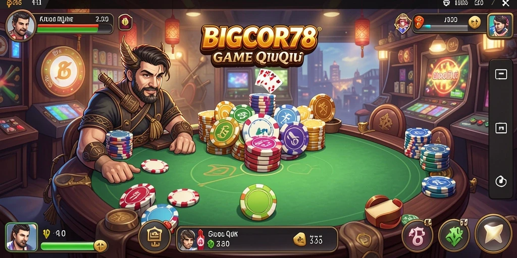 Screenshot menampilkan gameplay menarik dari BIGCOR78 dengan kartu QiuQiu.