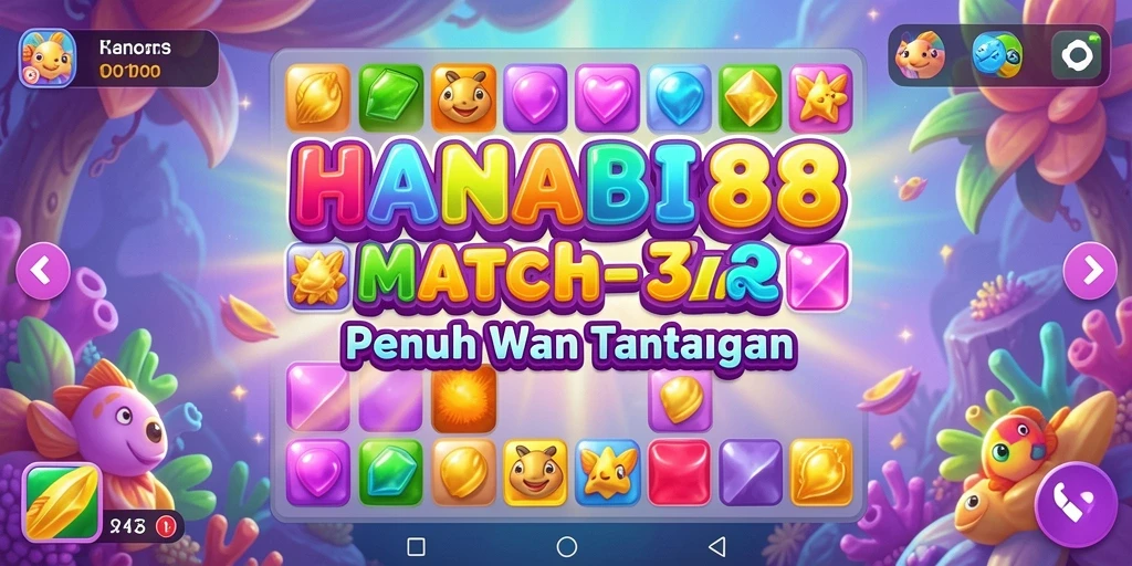 Tampilan gameplay menarik dan penuh warna dari HANABI88.