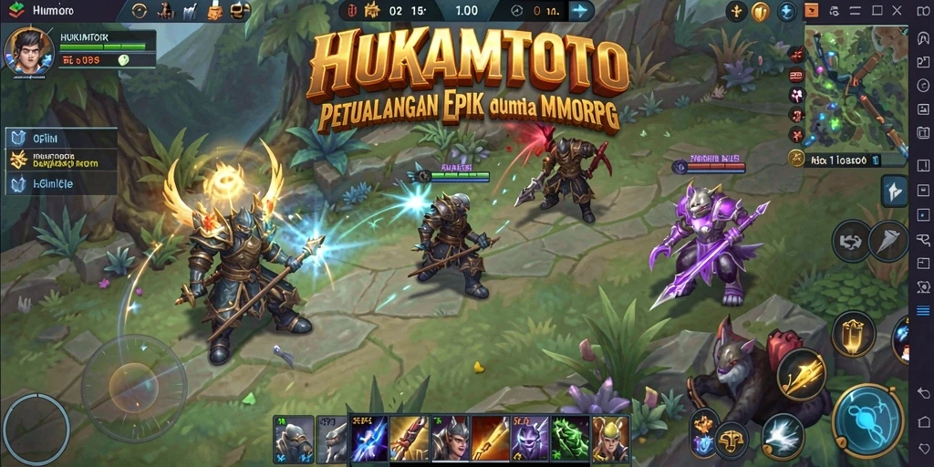 Tangkapan layar gameplay HUKUMTOTO dengan aksi pertarungan yang mendebarkan.