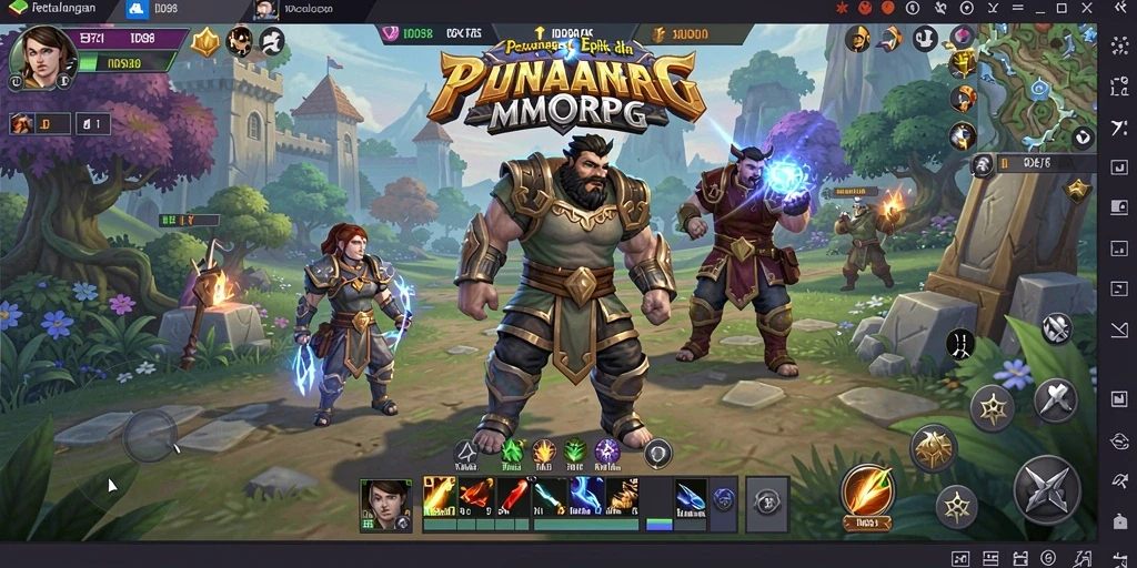Gameplay seru di dunia MMORPG ID098 dengan grafis menakjubkan.