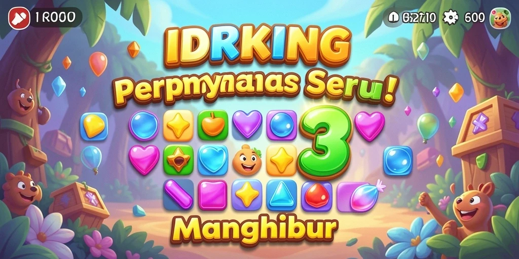 Tangkapan layar IDRKING menampilkan aksi seru dalam gameplay Match-3.
