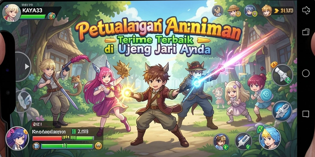 Screenshot KAYA33 menampilkan gameplay yang memukau dan karakter anime yang dinamis.