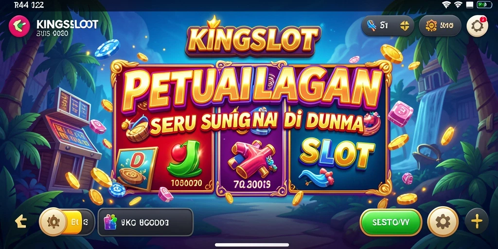 Screenshot KINGSLOT menampilkan aksi gameplay yang mendebarkan dan visual slot yang menawan.