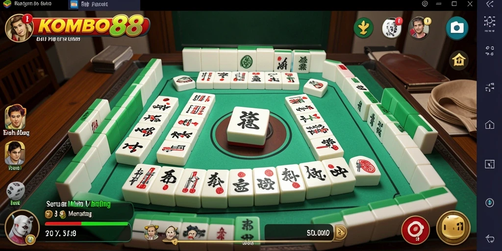 Tampilan menarik dari gameplay Mahjong di KOMBO88.