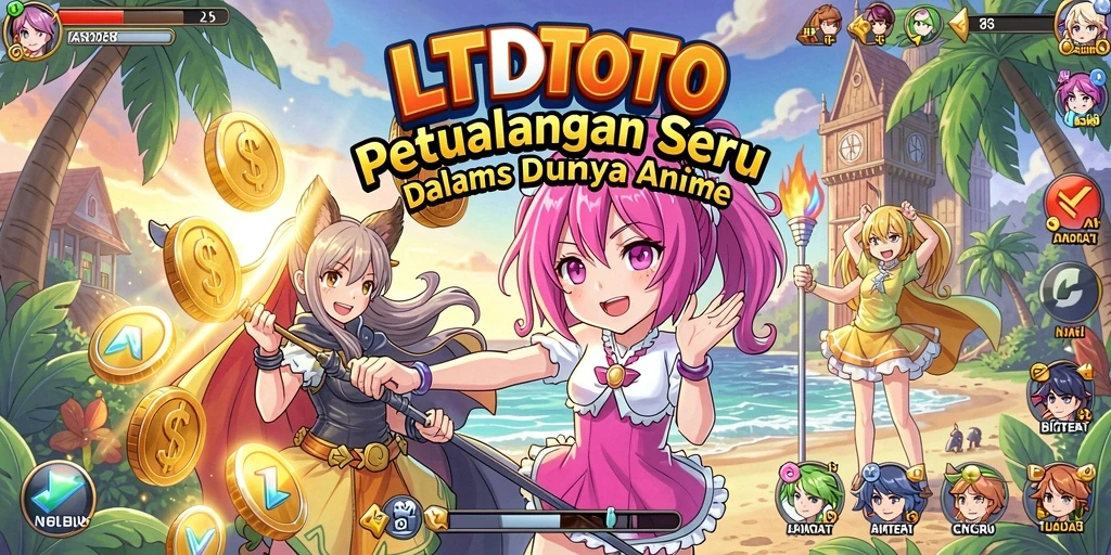 Tampilan gameplay LTDTOTO dengan karakter anime yang menarik.
