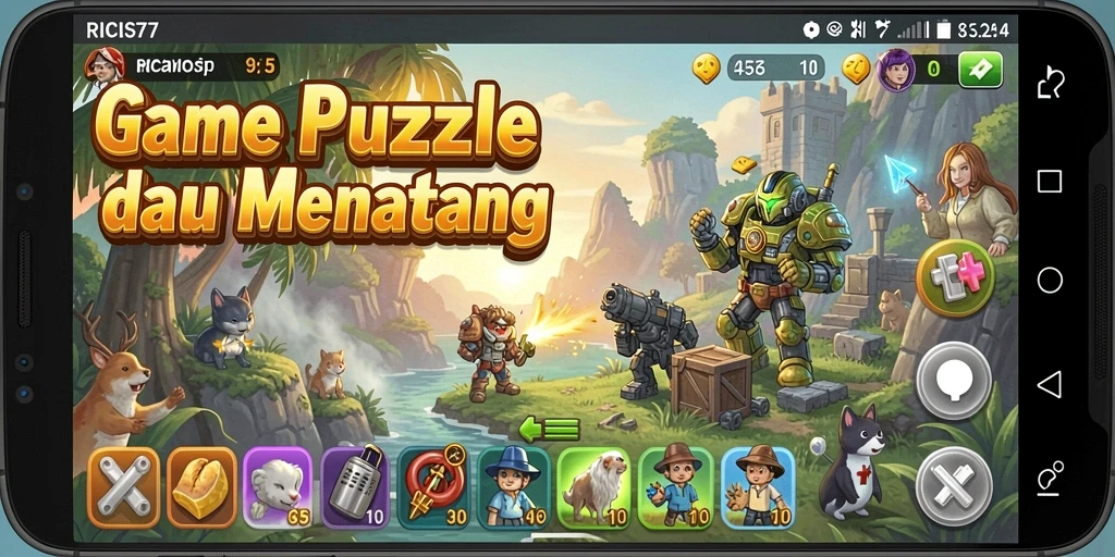 Gameplay seru RICIS77 dengan tantangan Puzzle yang menarik.