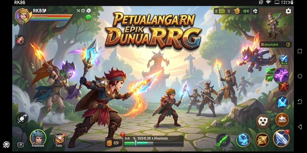 Tampilan gameplay RK88 yang mendebarkan dalam dunia RPG.